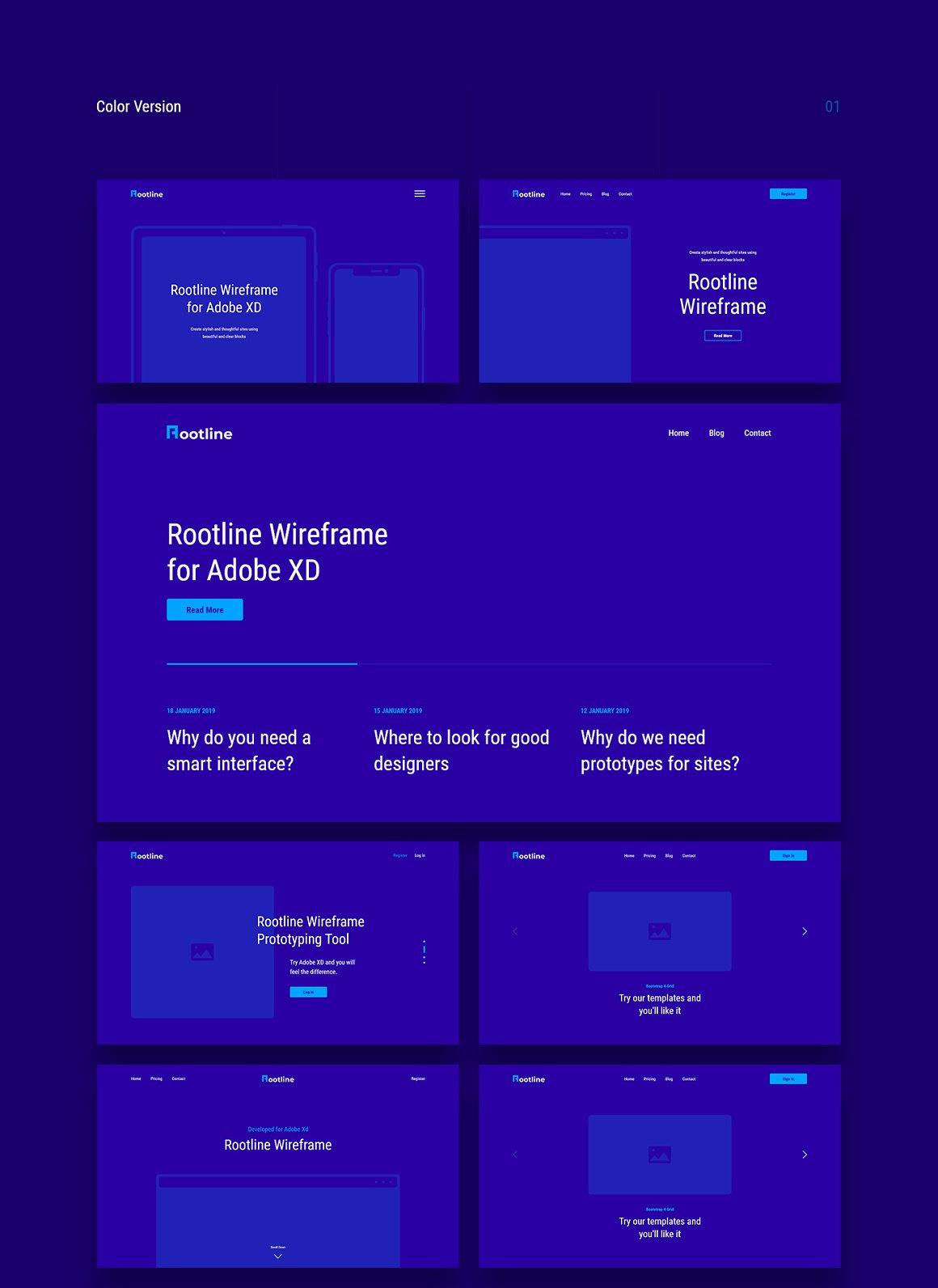 Rootline Wireframe UI Kit Rootline Wireframe UI Kit