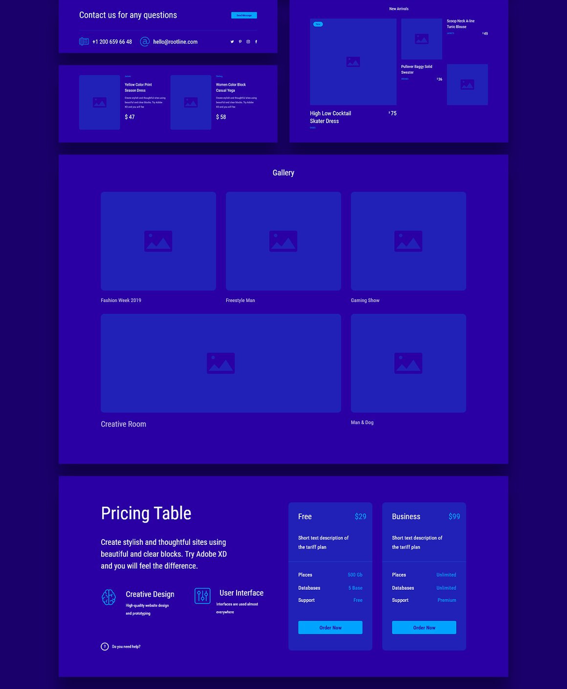 Rootline Wireframe UI Kit Rootline Wireframe UI Kit