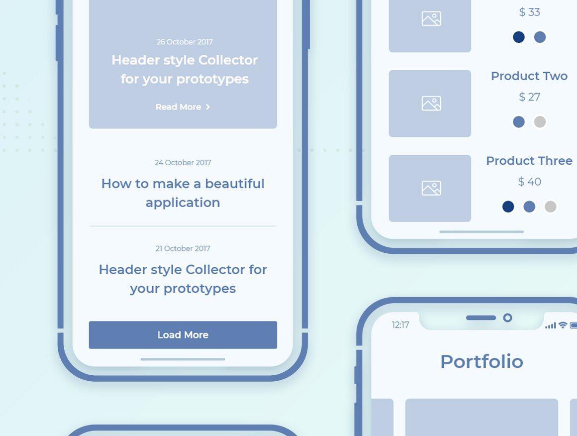 Collector iOS Wireframe UI Kit