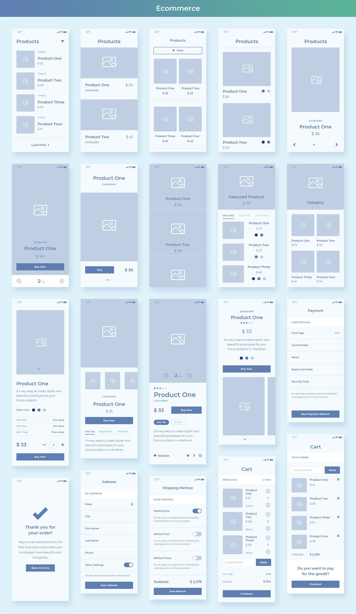 Collector iOS Wireframe UI Kit