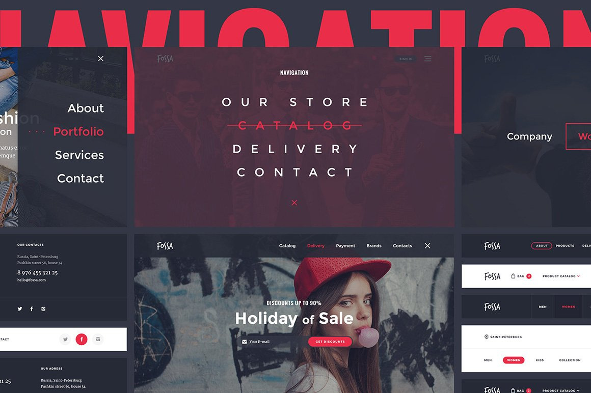 Fossa Ecommerce UI Kit Fossa Ecommerce UI Kit