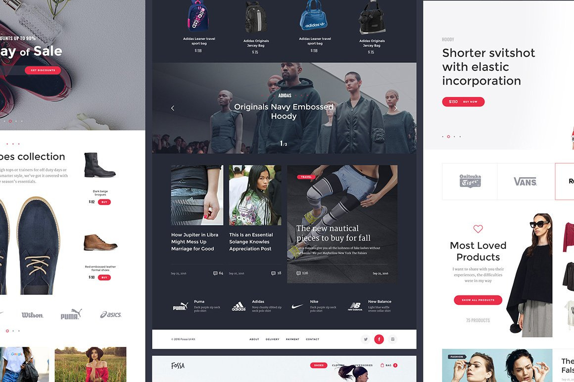 Fossa Ecommerce UI Kit Fossa Ecommerce UI Kit
