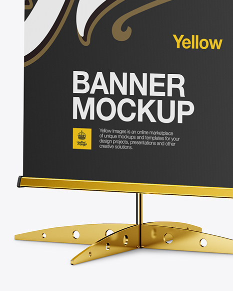 Roll-up Banner Mockup - Half Side View