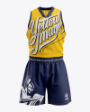 Basketball Kit w/ V-Neck Tank Top Mockup - Front View