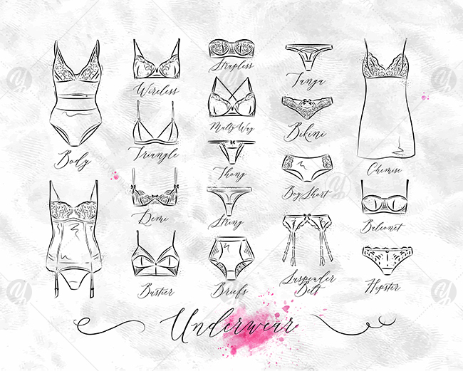 Set Underwear Icons Set Underwear Icons