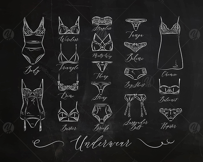 Set Underwear Icons Set Underwear Icons