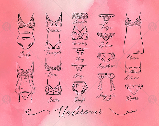 Set Underwear Icons Set Underwear Icons