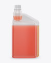 Plastic Dosing Bottle with Liquid Mockup - Front View