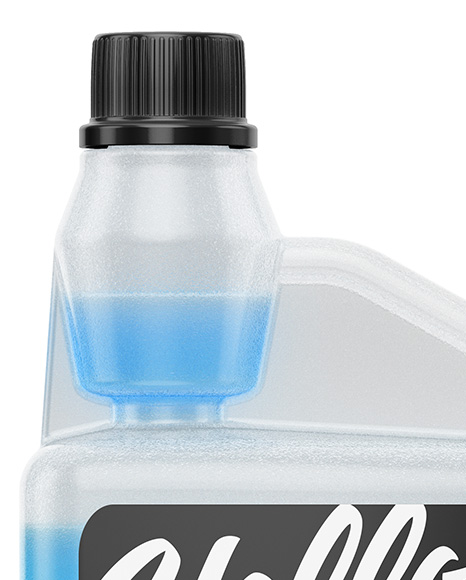 Plastic Dosing Bottle with Liquid Mockup - Front View - Free Download