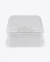 Matte Square Lunch Box Mockup (High Angle Shot)