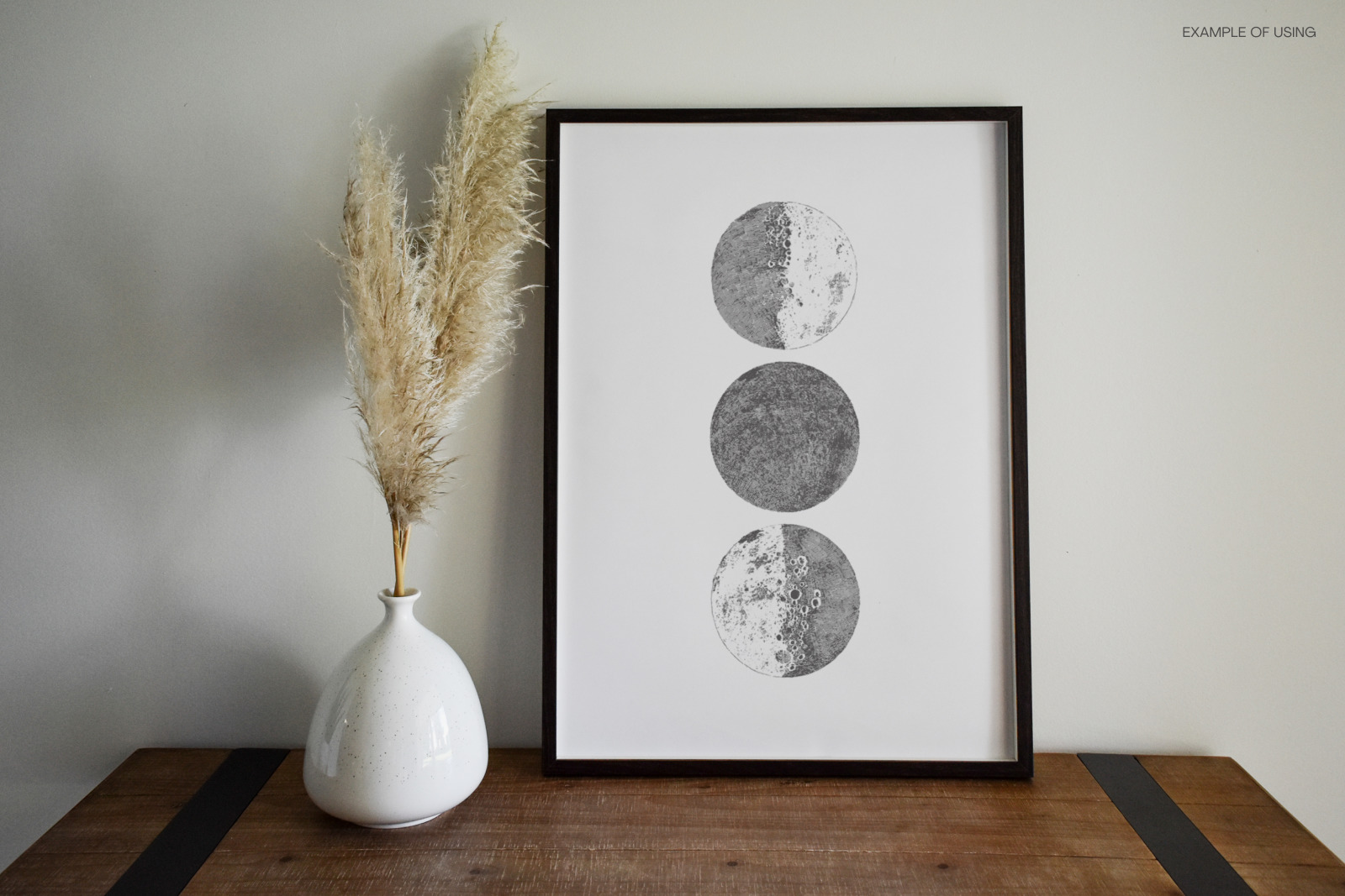 Illustrations of the moon phases