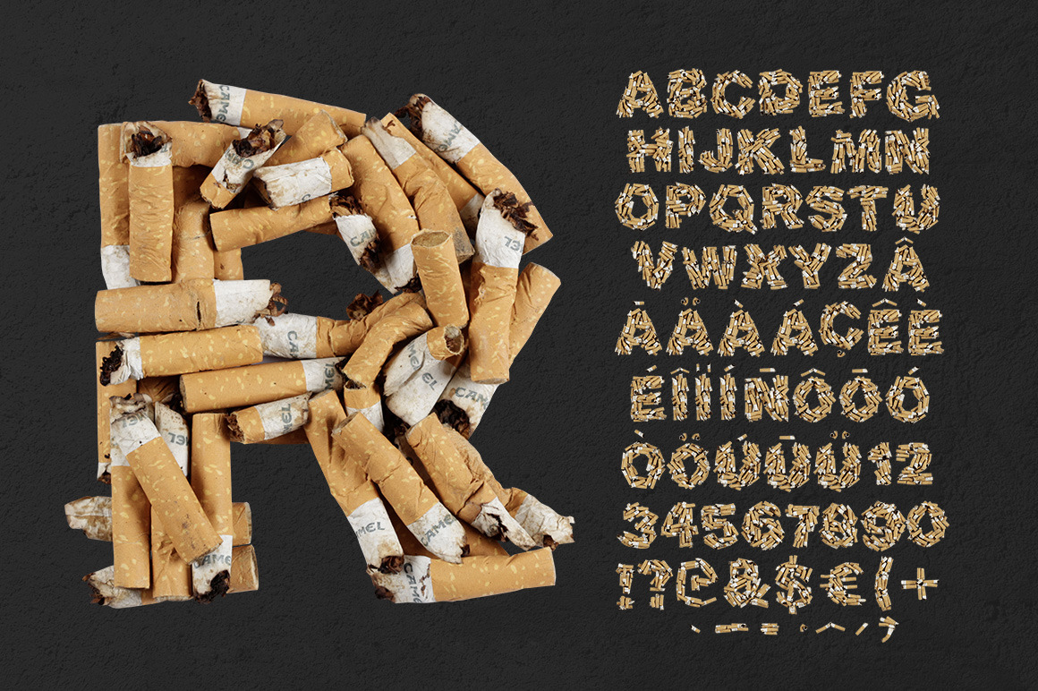 Cigarette Butt Font