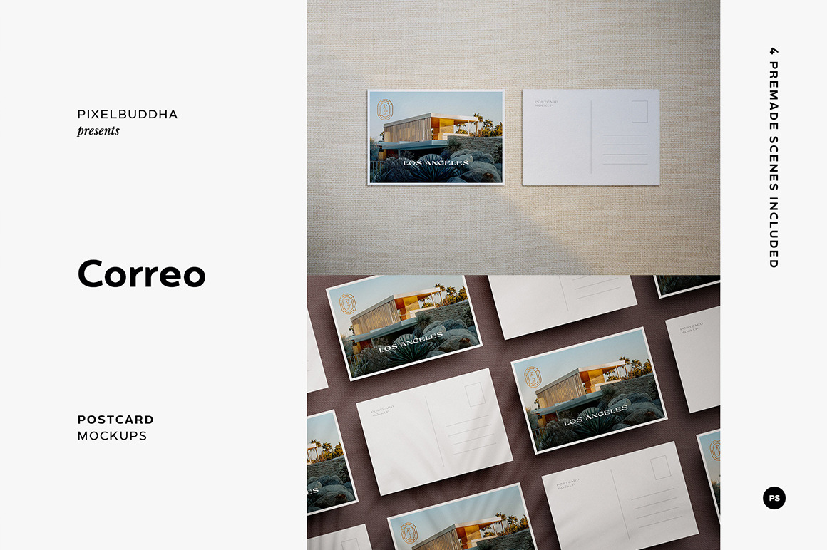 Correo Postcard Mockups Correo Postcard Mockups