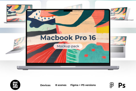 Macbook Pro 16 Mockups - Arm