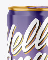 330ml Metallic Drink Can w/ Glossy Finish Mockup