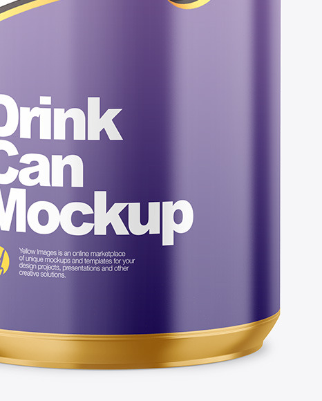 330ml Metallic Drink Can w/ Glossy Finish Mockup