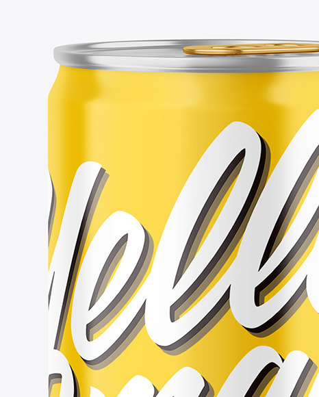 330ml Metallic Drink Can w/ Glossy Finish Mockup