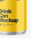 330ml Metallic Drink Can w/ Glossy Finish Mockup