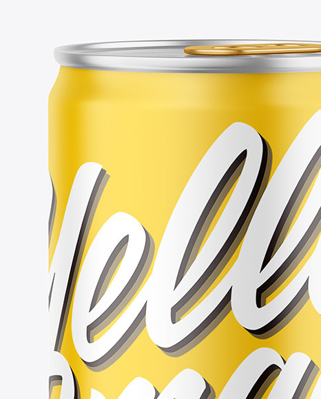 330ml Metallic Drink Can w/ Matte Finish Mockup