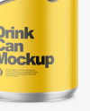 330ml Metallic Drink Can w/ Matte Finish Mockup