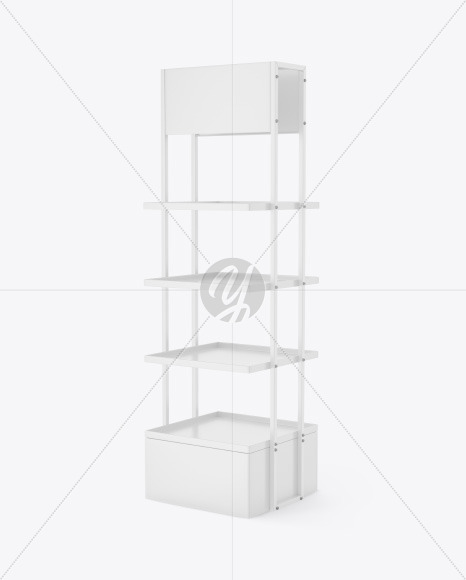 Display Stand Mockup - Half Side View