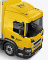 Box Truck Mockup - Half Side View