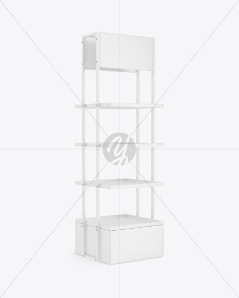 Display Stand Mockup - Half Side View