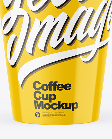 Glossy Coffee Cup Mockup