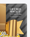 Gift Box w/ Label Mockup