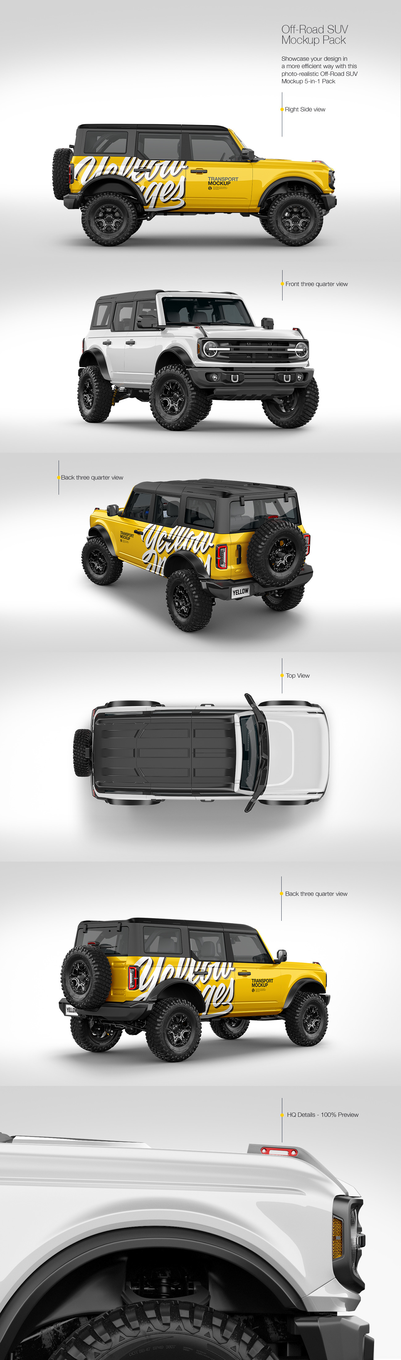 Off-Road SUV Mockup Pack