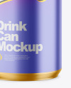 330ml Matte Metallic Drink Can Mockup