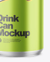 330ml Matte Metallic Drink Can Mockup