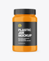 Glossy Plastic Jar Mockup