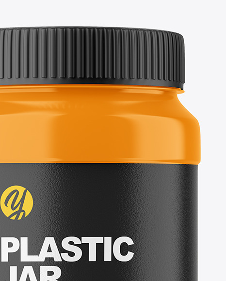 Glossy Plastic Jar Mockup