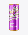 330ml Glossy Metallic Drink Can Mockup