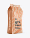 Kraft Coffee Bag Mockup - Halfside View