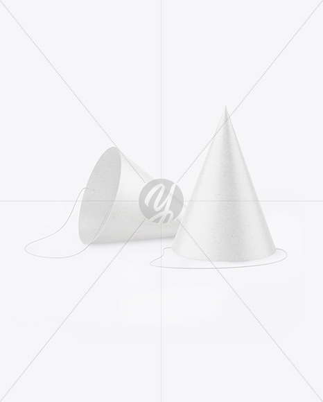 Two Kraft Party Hats Mockup