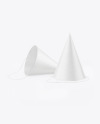 Two Kraft Party Hats Mockup