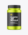 Metallized Plastic Jar Mockup