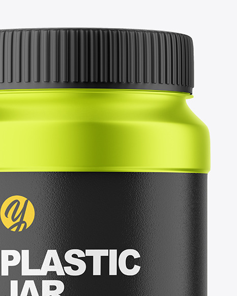 Metallized Plastic Jar Mockup