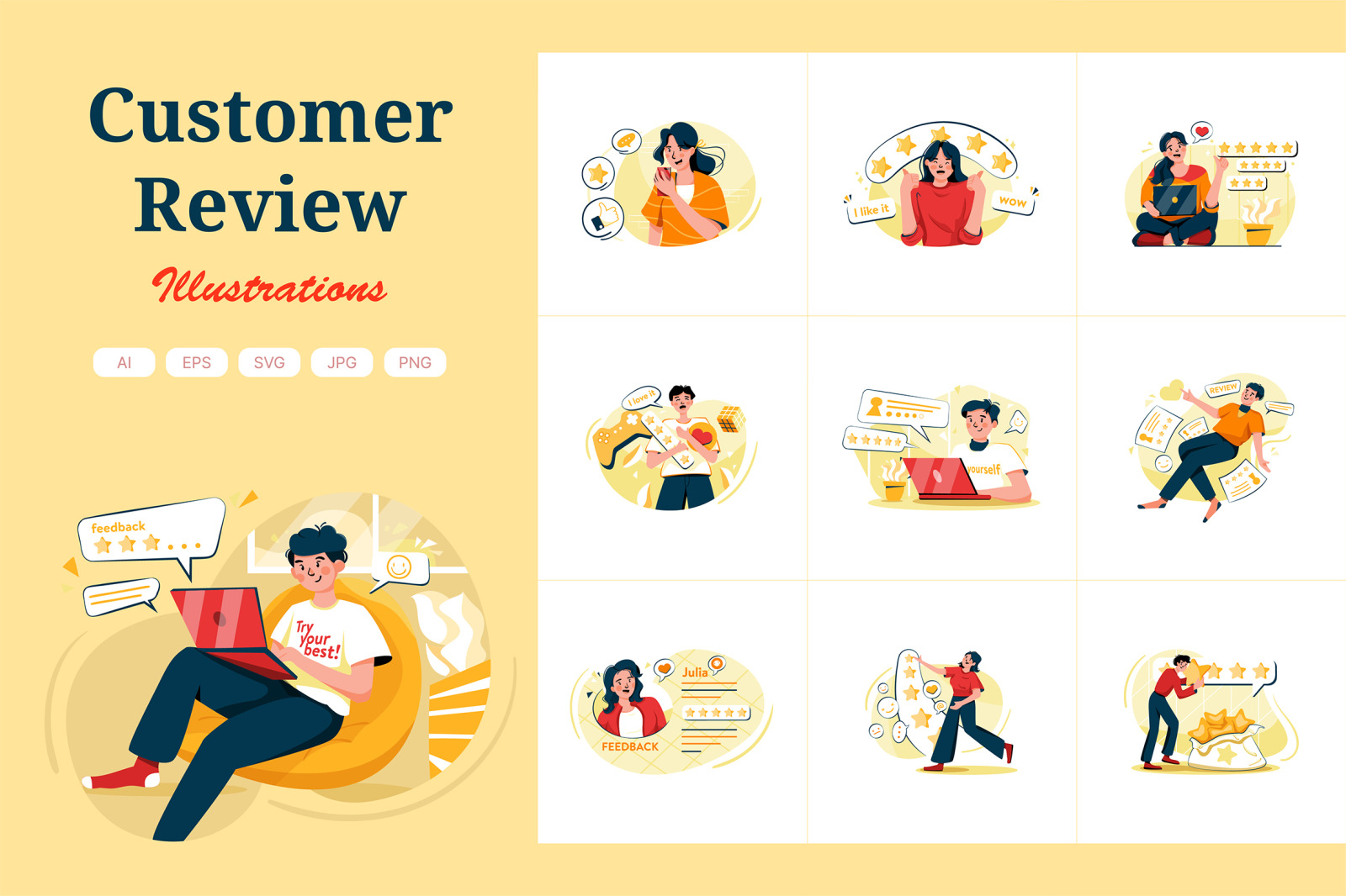 M359_Customer Review Illustration Pack M359_Customer Review Illustration Pack
