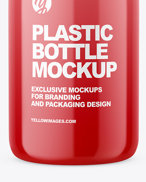 Glossy Plastic Bottle Mockup