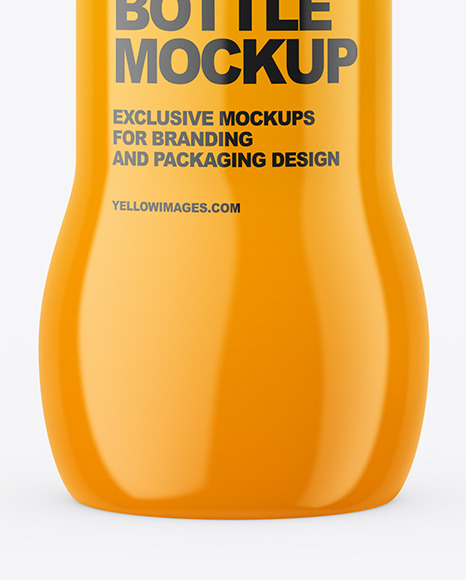 Glossy Plastic Bottle Mockup