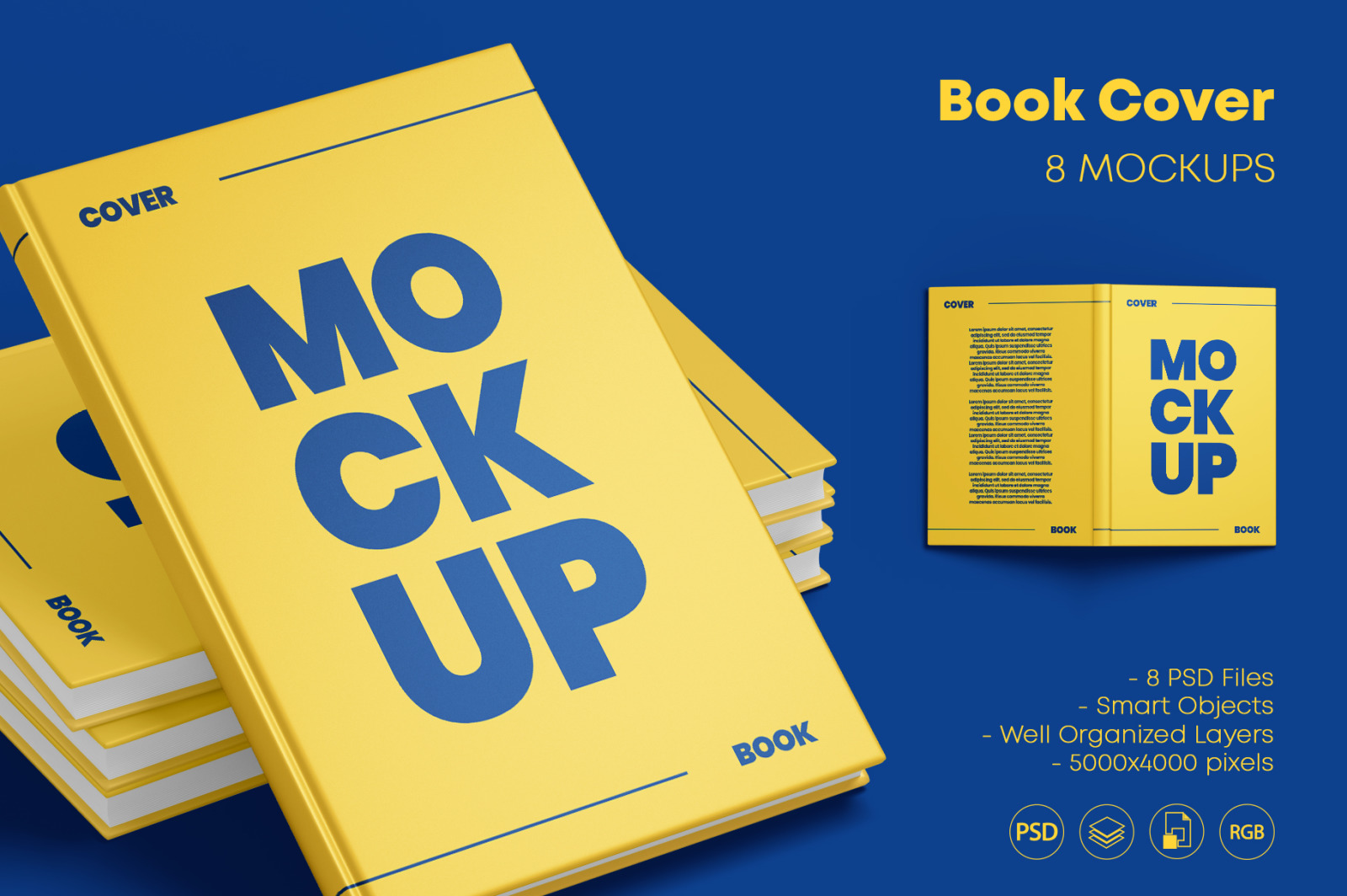 Book Cover Mockup Set