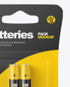 2 Pack Battery AAA Mockup