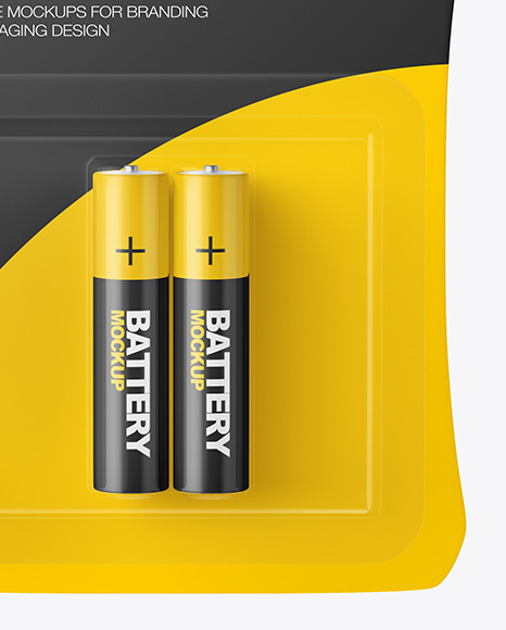 2 Pack Battery AAA Mockup