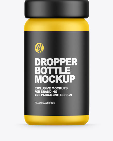 Matte Dropper Bottle Mockup