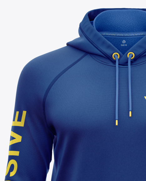 Hoodie Raglan w/pocket Mockup