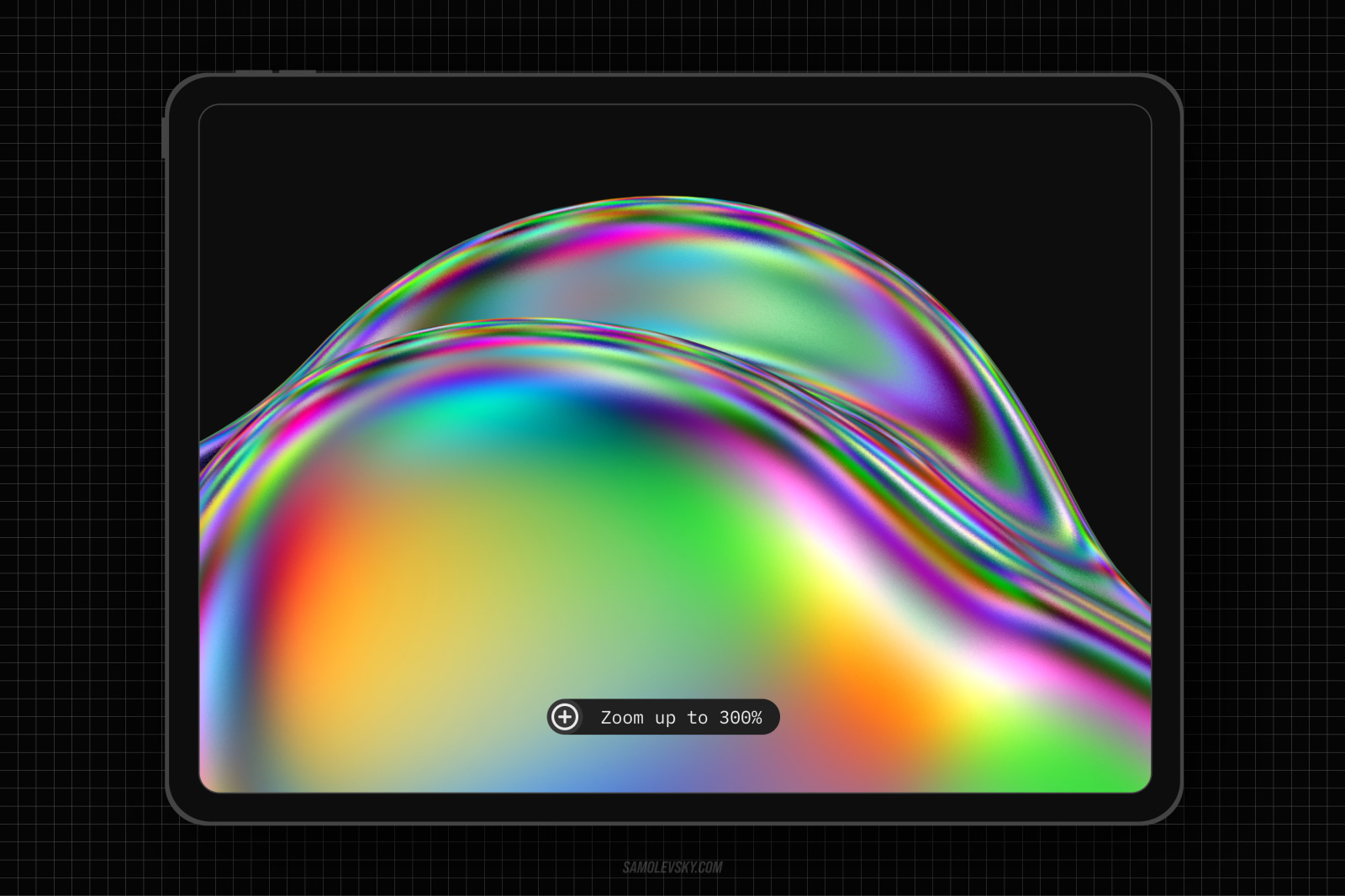 Iridescent fluid 3D shapes collection