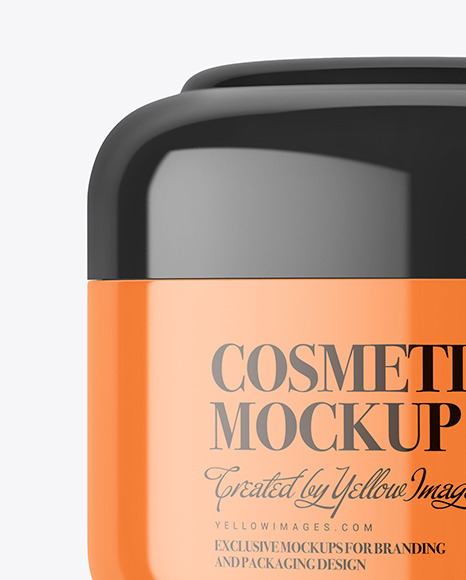 Closed Cosmetic Jar Mockup Closed Cosmetic Jar Mockup